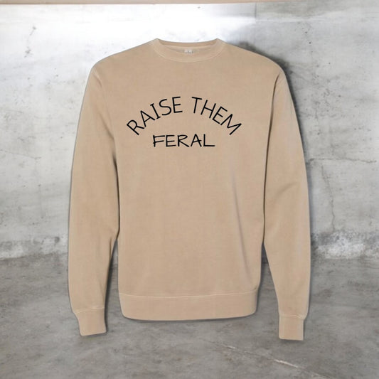 Raise Them Feral Puff Vinyl Crewneck