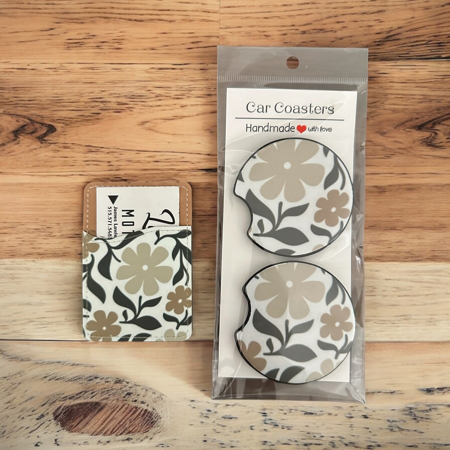 Minimalist Card Holder & Car Coasters